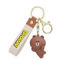 ราคา พวงกุญแจ Line Friends ของแท้ 100 พวงกุญแจน่ารักสำหรับเด็กผู้หญิง ป้องกันการสูญหาย BROWN CONY RXYS2 (21707839814)