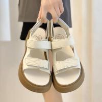 ราคา ส่งเร็วพิเศษ SHO BX 31 รองเท้ารัดส้น รองเท้าส้นตึก รองเท้าแตะรัดส้น พื้นหนา สายคาดสองตอน ปรับสายได้ (18840518606)