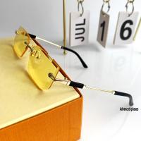 ราคา แว่นตากันแดดคุณภาพสูง Mans classic sunglasses Rimless 2024 new design metal frame sunglasses for women with UV protection black shades man driving and motorcycle cool men (22026923210)