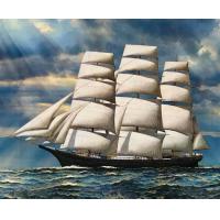 ราคา รูปภาพเรือสำเภา เสริมฮวงจุ้ย ภาพแต่งบ้าน รูปภาพติดผนัง ขนาดภาพ 16x20 นิ้ว หรือ 41 cm x 51 cm (15282877098)