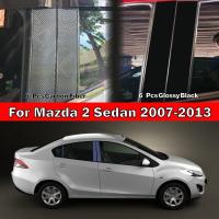 ราคา Mazda2 2007 2013 สติกเกอร์คาร์บอนไฟเบอร์คาร์บอนเสากลางหน้าต่าง ตกแต่งสำหรับ Mazda2 2007 2013 (15937077685)