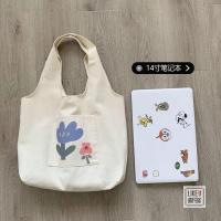 ราคา กระเป๋าสะพายไหล่ กระเป๋าช้อปปิ้ง ผ้าแคนวาส ลายดอกไม้ สไตล์ญี่ปุ่น และเกาหลี สําหรับผู้หญิง (22123279388)