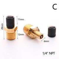 ราคา AM 2pcs M10 1 8 1 4 NPT MPT brass Air Compressor TANK fill Valve Double HEAD (19461239318)