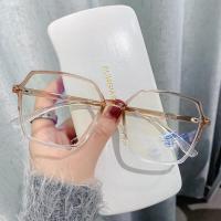 ราคา แว่นสายตาสั้นกันแสงสีฟ้าสำหรับผู้หญิงแว่นตาสายตาสั้นกรอบสี่เหลี่ยมสำหรับสตรีพร้อมแว่นสายตาสั้นเกรดแว่นสายตาสั้น 600 To 100 (14018674145)