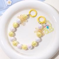 ราคา Beaded Teddy Bear Phone Chain Hand Painted Butterfly Keychain Phone Chain Candy Color Phone Hanging Rope Beaded Hand Rope Anti Fall Wrist Strap Acrylic Phone Chain (21577279885)