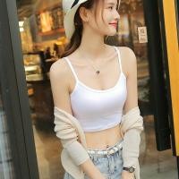 ราคา Camisole เสื้อกั๊กหญิง bottoming ด้านในสวมใส่แขนกุดเซ็กซี่นมผ้าไหมสีดำและสีขาว suspenders นักเรียนหญิง เกาะอกมีสายวินเทจ (14898061648)