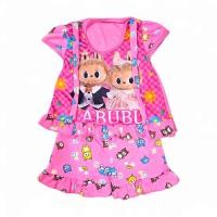 ราคา ชุดเซ็ตเด็ก เสื้อแขนสั้น แขนระบาย กางเกงขาสั้น ผ้าไมโคร ลายการ์ตูนน่ารัก ชุดเด็กผู้หญิง 6 เดือน 2 ขวบ FAS0015 (22097781586)
