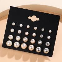 ราคา 17MILE Vintage Cubic Zirconia Round Stud Earrings Set For Women Silver Color Crystal Rhinestone Heart Earrings Jewelry (19369457473)