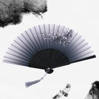 ราคา Fan Classical Home Decoration Tassel High Elegent Quality Silk Japanese Folding (19829904126)