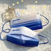ราคา GW Klein Blue Gradient Face Mask Disposable Independent Packaging Adult Cute Show White Male (22128453260)