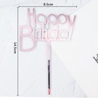 ราคา ป้ายปักเค้ก ของตกแต่งหน้าเค้ก cake topper Happy Birthday (9756614724)
