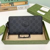 ราคา GUCCI GG กระเป๋าสตางค์ ZIP AROUND WALLET WITH INTERLOCKING G (21228265439)