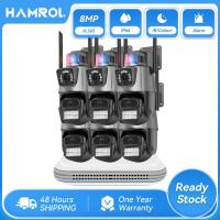 ราคา Hamrol 4K 8MP 8CH PTZ Dual Lens WIFI IP Security Camera H 265 Wireless NVR System Color Night Vision Motion Detection CCTV (21746767059)