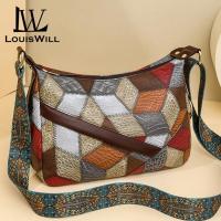 ราคา LouisWill กระเป๋ากระเป๋าเอกสารสะพายข้างสำหรับผู้หญิงกระเป๋ากระเป๋ากระเป๋าสะพายบ่าสไตล์โบฮีเมียนดีไซน์แบบประกบกันมีหลายกระเป๋าขนาดใหญ่พิมพ์ลายย้อนยุคสายรัดพาดไหล่ปรับได้มีซิปด้านใน (21894618251)