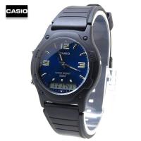 ราคา Velashop นาฬิกาข้อมือผู้ชายคาสิโอ 2 ระบบ Casio Standard Analog Digital สายเรซิ่นสีดำ หน้าปัดสีน้ำเงิน รุ่น AW 49HE 2AVDF AW 49HE 2A AW 49HE AW 49H (21774641548)