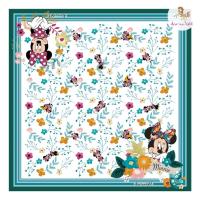 ราคา ผ้าพันคอ ผ้าคลุมไหล่ Kiss Me Doll Minnie Mouse ลาย Minibloom ขนาด 100x100 cm (21374480253)