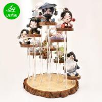 ราคา ชั้นวางของฐานไม้ ชั้นวางเครื่องประดับ สำหรับตั้งโชว์ แท่นวางโมเดล ฟิกเกอร์ ตกแต่งห้อง ทรงกลม ก้านอะคริลิค มี12ช่อ ออกแบบบันไดโชว์ของ (22098818477)