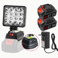 ราคา จัดส่งฟรี ตัวแปลงแบตเตอรี่ ทำงานไฟฉายไฟฉายไฟฟ้าสปอตไลแบบพกพาแบบ อะแดปเตอร์แบตเตอรี่พอร์ตเอาต์พุต USB ไฟทำงาน LED สำหรับ Makita แบตเตอรี่ลิเธียม (22134755430)