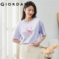 ราคา GIORDANO Women Happiness Series T Shirts Dreamy Dolphin 100 Cotton Tee Crewneck Short Sleeve Fashion Casual Tshirts 99394138 (21739037195)