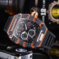 ราคา 2020 New Graffiti Mens Watch Carbon Fiber Pattern 6 Pin Running Seconds Watch Barrel Shaped Richard Couple Watch (21526552490)