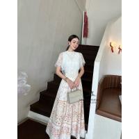 ราคา Set เทศกาลนี้คอลผ้าไทย เสื้อลูกไม้แขนสั้นแต่งระบายบ่า มาพร้อมผ้าถุงสำเร็จลายผ้าไทย (21799489331)