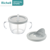 ราคา แก้วหัดดื่ม Richell ถ้วยหัดดื่ม แก้วหัดดูด ของแท้ ศูนย์ไทย พร้อมหลอด และฝาแบบยกดื่ม AXSTAR Training Cup for Babies (21718643980)