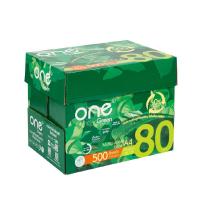 ราคา ONE GREEN กระดาษถ่ายเอกสาร 80 แกรม สีขาว ขนาด A4 แพ็ค 5 รีม (22045455776)