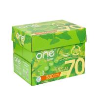 ราคา ONE GREEN กระดาษถ่ายเอกสาร 70 แกรม สีขาว ขนาด A4 แพ็ค 5 รีม (22045204407)