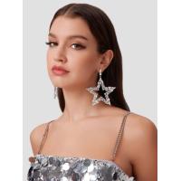 ราคา Cider Star Pattern Rhinestone Earrings (21942250539)