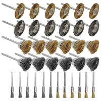 ราคา Wire Brush Set 36 Pieces Set Brass and Wire Brush Set Rotating Tool Accessories for Polishing and Cleaning Tools (19324229607)