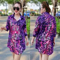 ราคา เสื้อเชิ้ต oversize ลายเวอร์ซาเช่ร์ เชิ้ตสีดำ เชิ้ตเกาหลี เสื้อเชิ้ตผู้หญิง ฟรีไซส์ (22099008974)