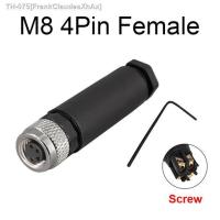 ราคา M8 sensor connector waterproof male female plug straight angle screw threaded coupling 3pin 4pin (19916674124)
