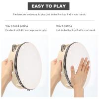 ราคา 8 Musical Tambourine Tamborine Drum Round Percussion Gift for KTV Party (21242601317)