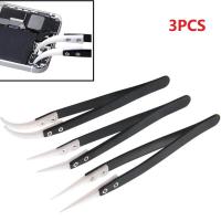 ราคา 3 Piece Ceramic Tweezers with Black Handle Corrosion Resistant Insulation Maintenance and Clamping Tools High Temperature Resistant (19777252968)