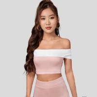 ราคา Closet Crush เสื้อครอป ปาดไหล่ สีชมพู (21919625403)