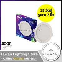 ราคา EVE โคมไฟดาวไลท์แอลอีดีฝังฝ้า พาแนลแอลอีดี รุ่น Panel Slim แบบกลม แบบเหลี่ยม Downlight LED 6W 9W 12W 15W 18W (21628500259)