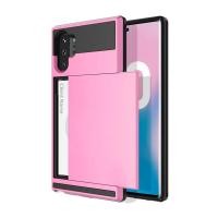 ราคา สำหรับ Samsung Note 10 Plus Caseทนทานเลเยอร์คู่ป้องกันผู้ถือบัตรสล็อตกันกระแทกวางหลักฐานพลาสติกแข็งเชลล์ยางนุ่มเกราะ Case สำหรับ Samsung Galaxy Note 10 5 กรัม 6 8 นิ้ว 2019 (782518910)