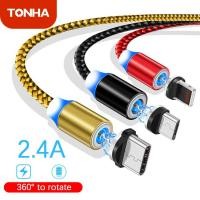ราคา Tonha แม่เหล็กไมโครสาย USB สำหรับ iPhone Samsung Android อย่างรวดเร็วชาร์จแม่เหล็กชาร์จ USB Type C เคเบิ้ลโทรศัพท์มือถือสายไฟลวด (2187328043)