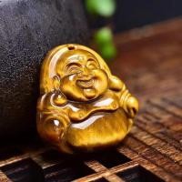 ราคา ธรรมชาติเสือตาหิน M Aitreya พระพุทธรูปจี้ไม้ Metamorphic หินท้องใหญ่หัวเราะพระพุทธรูปสาธารณะจี้เหลืองเสือตาจี้ (14390253917)