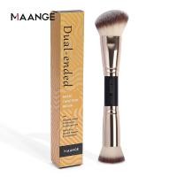 ราคา MAANGE dual head makeup brush high quality foundation brush contour brush 2 in 1 facial makeup brush (21947715753)