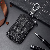 ราคา MARBIT ใหม่กระเป๋าใส่กุญแจหนังแท้สำหรับผู้ชายและผู้หญิง กระเป๋าใส่กุญแจรถอเนกประสงค์ลายจระเข้กระเป๋าใส่กุญแจหนังวัวชั้นบนสุด (21812888755)