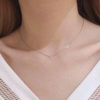 ราคา สร้อยคอจี้เพชร Diamond Pendant Necklace สร้อยคอเงิน Silver Necklace Choker Korean Necklace สร้อยคอสไตล์เกาหลี (22086738823)