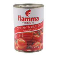 ราคา ไฟมมา มะเขือเทศเชอร์รี่ในน้ำมะเขือเทศ 400 กรัม Cherry Tomatoes in Tomato Juice 400g Fiamma brand (22051382448)