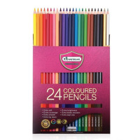 ราคา สีไม้มาสเตอร์อาร์ต รุ่นใหม่ เกรดพรีเมียม สีไม้ Master art ดินสอสี ดินสอสีไม้ แท่งยาว 12 24 สี 1 หัว 2หัว (22064740668)