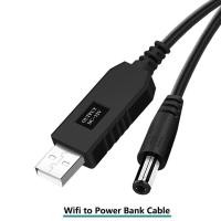 ราคา ส่งจากไทย DC 5V to 12V สาย USB WiFi to Powerbank Connector Boost Converter Step up สำหรับ Wifi Router (20329872855)