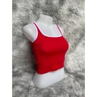 ราคา เสื้อกล้ามวินเทจสายสี เอวลอย ผ้าคอตตอน กล้าม เอวลอย (19380625347)