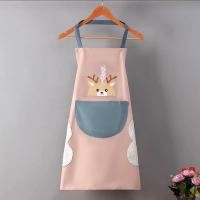 ราคา ผ้ากันเปื้อน มีผ้าเช็ดมือในตัว เนื้อผ้า PVC ลายการ์ตูน น่ารัก ผ้ากันเปื้อนร้านกาแฟ ผ้ากันเปื้อนแบบสวม (21069896687)