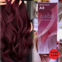 ราคา Berina Hair Color A8 สีแดงประกายม่วง สีผมเบอริน่า เปล่งประกาย ติดทนนาน ครีมเปลี่ยนสีผม สีแฟชั่น ปริมาณ 60 ml (18076018434)