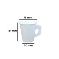ราคา 50ใบ แก้วกระดาษเย็น 6 5oz 8oz 12oz 16oz 22oz แก้วกาแฟ มีหูจับ ไม่มีหูจับ สีขาว (21620394869)