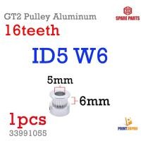 ราคา 3D Part GT2 Pulley Aluminum 16teeth bore5 W6 W10 OD13 For timing belt 6mm 10mm 3D Printer Part อะไหล่เครื่องพิมพ์ (10294016374)